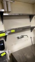2 stainless steel wall shelf with square edges