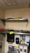 Stainless steel wall shelf with square edges 36â€œ