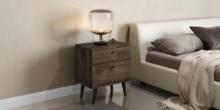 BRAND NEW ORIGINAL PACKAGING WOOD 2-DRAWER OAK NIGHTSTAND - PACK OF 2