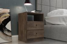 BRAND NEW ORIGINAL PACKAGING WOOD 2-DRAWER NIGHTSTAND OAK - PACK OF 2