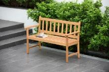 BRAND NEW ORIGINAL PACKAGING OUTDOOR 2-SEATER WOODEN BENCH IN TEAK FINISH
