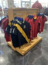 52 inch two sided store display rack with chrome arms