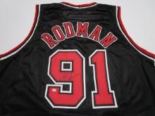 Dennis Rodman of the Chicago Bulls signed autographed basketball jersey PAAS COA 779