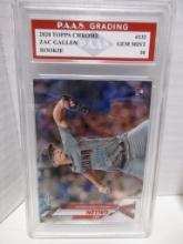 Zac Gallen Diamondbacks 2020 Topps Chrome ROOKIE #132 graded PAAS Gem Mint 10