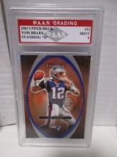 Tom Brady Patriots 2003 Upper Deck Standing "O" #12 graded PAAS Mint 9