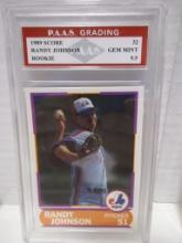 Randy Johnson Expos 1989 Score ROOKIE #32 graded PAAS Gem Mint 9.5