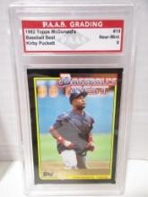 Kirby Puckett Twins 19992 Topps McDonalds Baseballs Best #19 graded PAAS NM 8