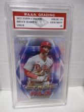 Bryce Harper Phillies 2023 Topps Chrme SMLB #SMLBC-14 graded PAAS Gem Mint 10