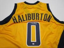 Tyrese Haliburton of the Indiana Pacers signed autographed basketball jersey PAAS COA 922