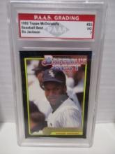 Bo Jackson White Sox 1992 Topps McDonalds Baseballs Best #33 graded PAAS VG 7