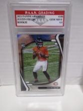 Justin Fields Bears 2021 Panini Absolute ROOKIE #108 graded PAAS Gem Mint 9.5