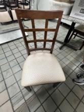 Ladder Back Cushioned Wood Chairs