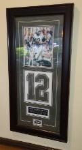 Joe Namath - NY Jets - Framed Photo Shadowbox - 17 x 34 in