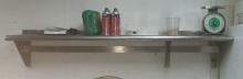 65 in Stainless Steel Overshelf with pot holder