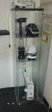 Glass Display case - no contents - 64 in  tall