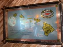 60" x 36" Kona brewing company beer mirror