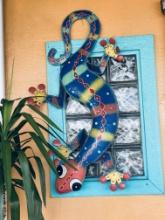 46 inch metal lizard wall decor