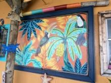 74 x 50" original artwork and frame