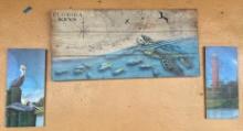 Lot of (3) nautical themed wall decor