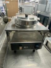Countertop, hot food, warmer Set Up for soups, and sausages