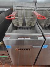 New, Never Used Vulcan 1VEG50M-1 Natural Gas Two Basket Fryolator