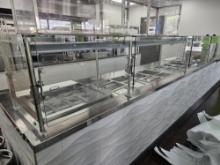 176" Custom Illuminated Sneeze Guard - Includes (2) 20" Side Glass, (2) 30" Top Glass and (2) 44" To