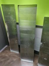 55" S/S Wall Mount Shelving Units with 1" Splash Walls All Around