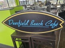 46" Illuminated Sign and 60" Decor Surf Board