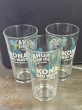 Boelter "Kona Big Wave" Logo Beer Glasses