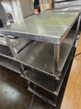 36" Three Tier S/S Table with Double Undershelf
