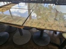 24" x 24" Two Top Marble and Metal Tables (tops detached)