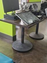 30" x 30" Two Top Wood and Metal Tables