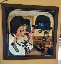 Laurel and Hardy Mirror  - 17.5 x 17.5 in