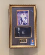 Joe DiMaggio - Photo and Hat - Framed Shadowbox
