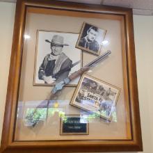 John Wayne "The Duke" - Shadowbox with Collector's 30/30, Photos and Framed - 48 x 67 in
