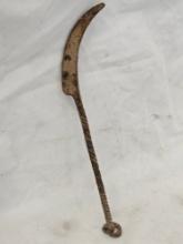 600 A.D. Poland - Iron Burial Sickle - Ceremonial Instrument to Guard Dead