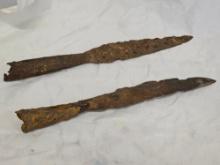 100 B.C. Northern Spain - Celtic (pole-shaft) Iron Spear Heads