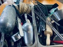 Large lot of mixed restaurant utensils
