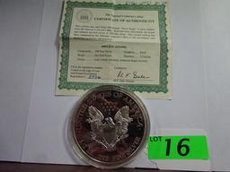 1995 1/2 LB. .999 FINE SILVER COIN
