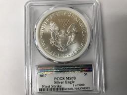 PCGS GRADED MS70 2021 FIRST STRIKE TYPE 1 SILVER EAGLE