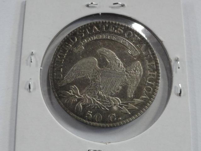 1822 CAPPED BUST 50¢ COIN, XF