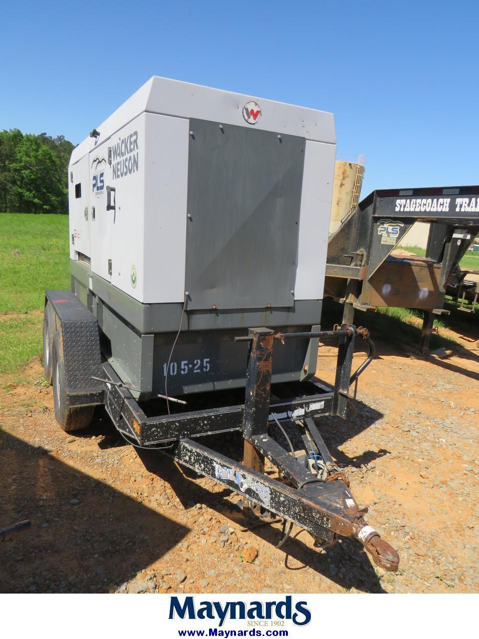 2012 Wacker Neuson Generato G120 Trailer Mounted Generator