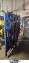 LOT OF ASSORTED CHAINS, STRAPS, CLAMPS