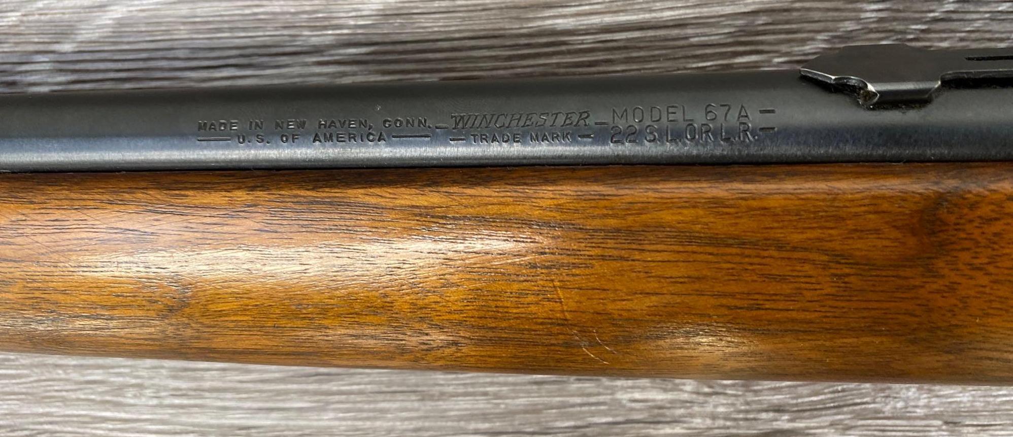 WINCHESTER 67A .22 BOLT ACTION RIFLE