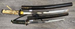 LOT OF TWO JAPANESE WAKIZASHIS