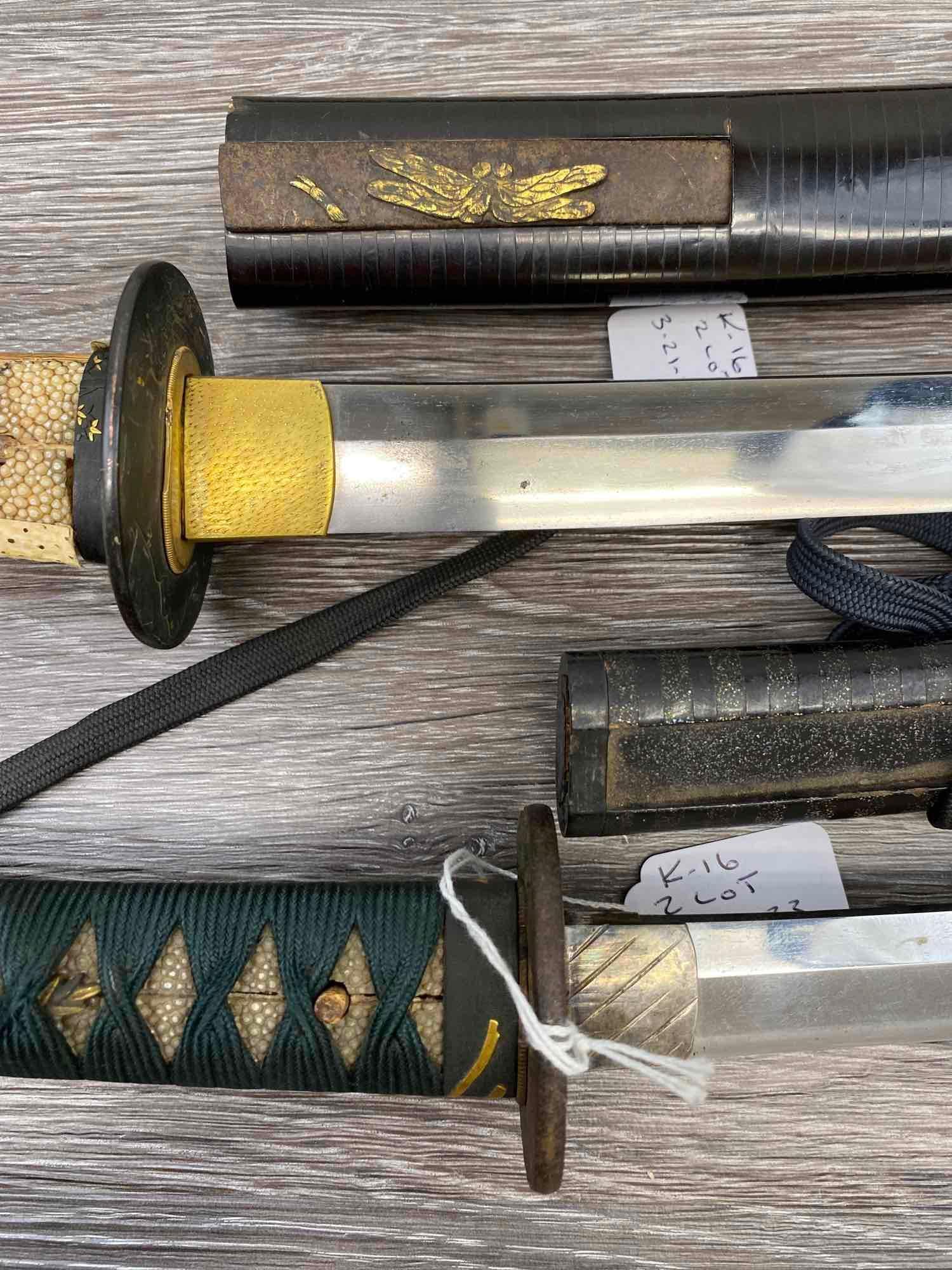 LOT OF TWO JAPANESE WAKIZASHIS