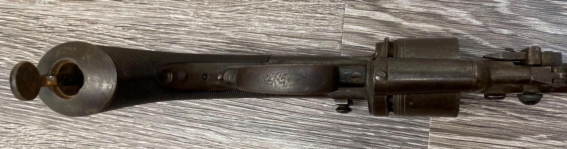 HARVEY'S PATENT 1854 SECOND MODEL SELF COCKING 'HAMMERLESS' SIX SHOT REVOLVER