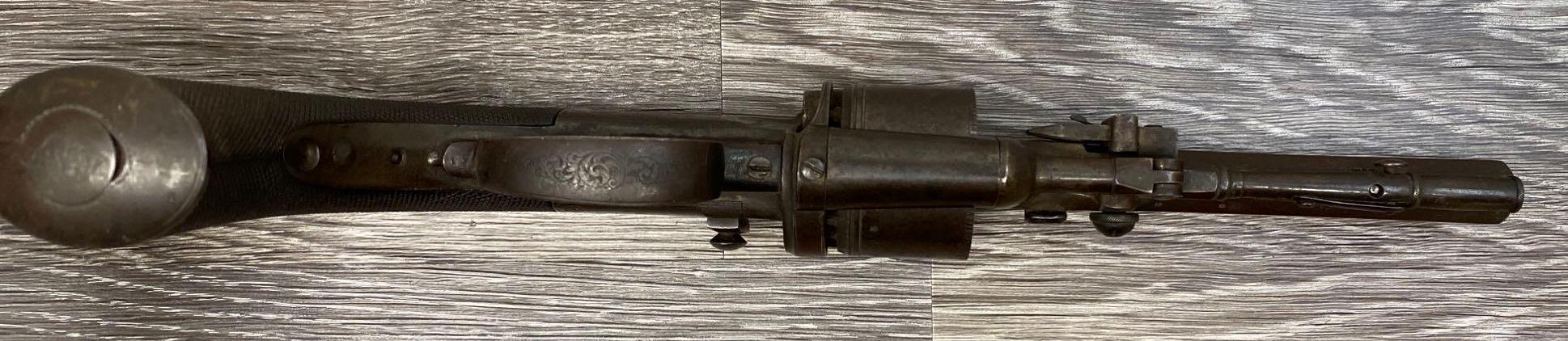 HARVEY'S PATENT 1854 SECOND MODEL SELF COCKING 'HAMMERLESS' SIX SHOT REVOLVER