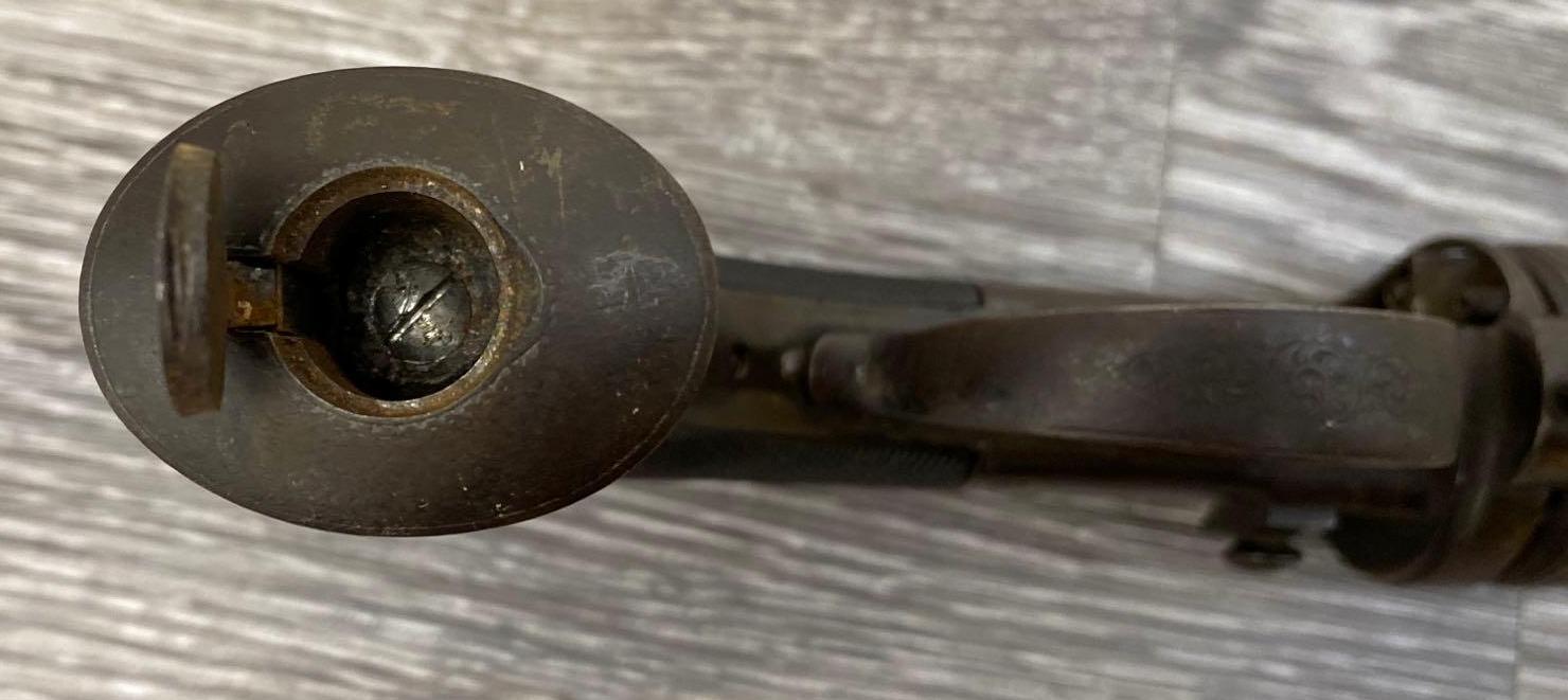 HARVEY'S PATENT 1854 SECOND MODEL SELF COCKING 'HAMMERLESS' SIX SHOT REVOLVER