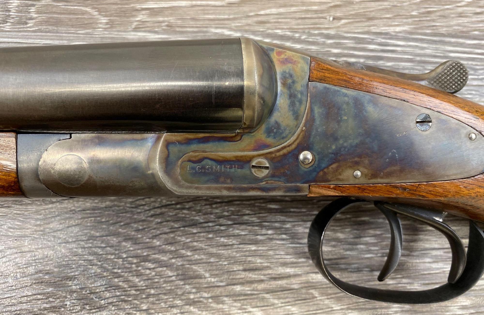 L.C. SMITH SXS 12 GAUGE DOUBLE BARREL SHOTGUN